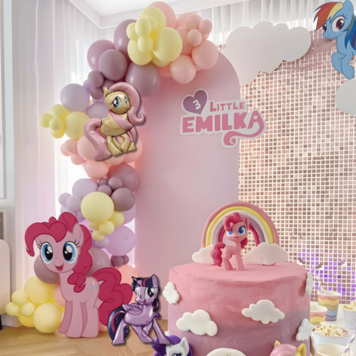 Набор 110 шариков для арки фотозоны Милые пони My Little Pony Персик и жёлтый Набор 110 шариков для арки фотозоны Милые пони My Little Pony Персик и жёлтый